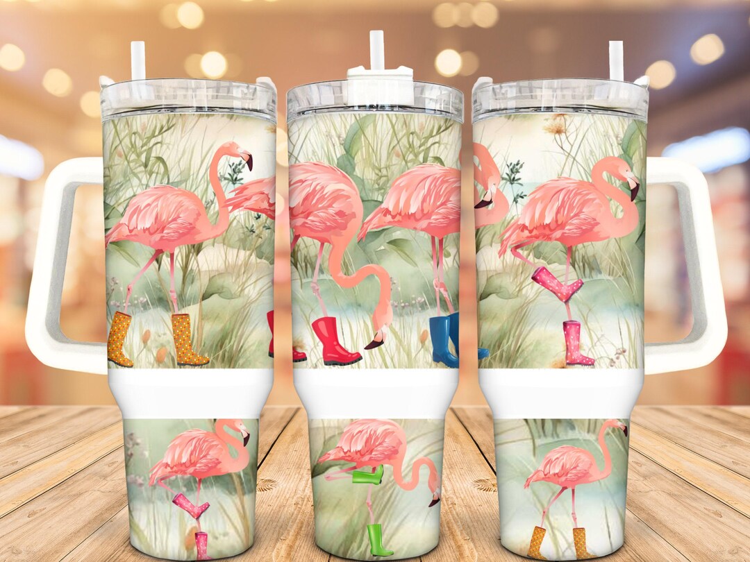 Flamingo In Boots Stainless Steel Tumbler, 40 Oz, Personalized Gift, Flamingo Gift, Insulated Cup, Gift For Her, Friend Gift MakerPlace by Michaels